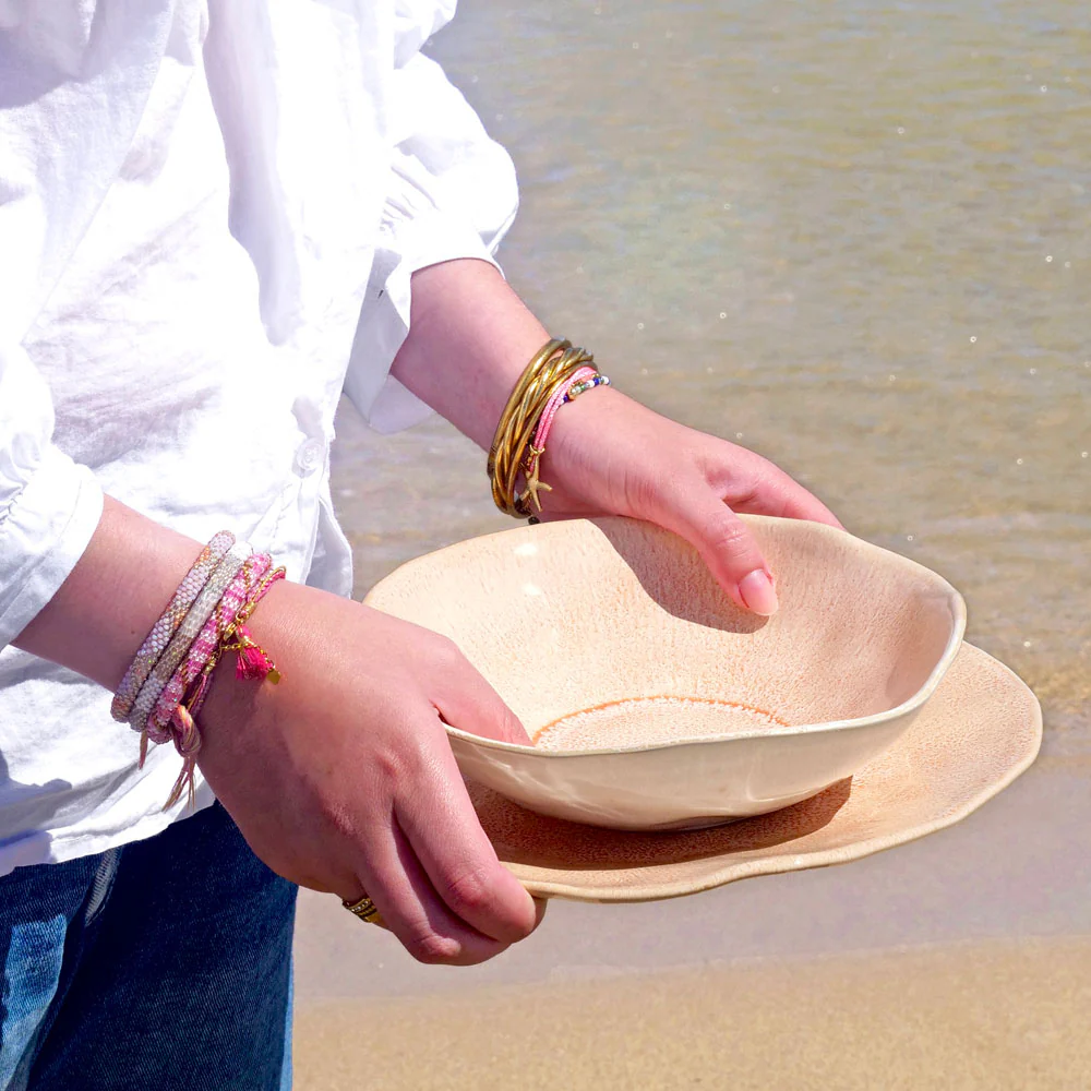 Assiette creuse Onda | Corail doré - Image 4