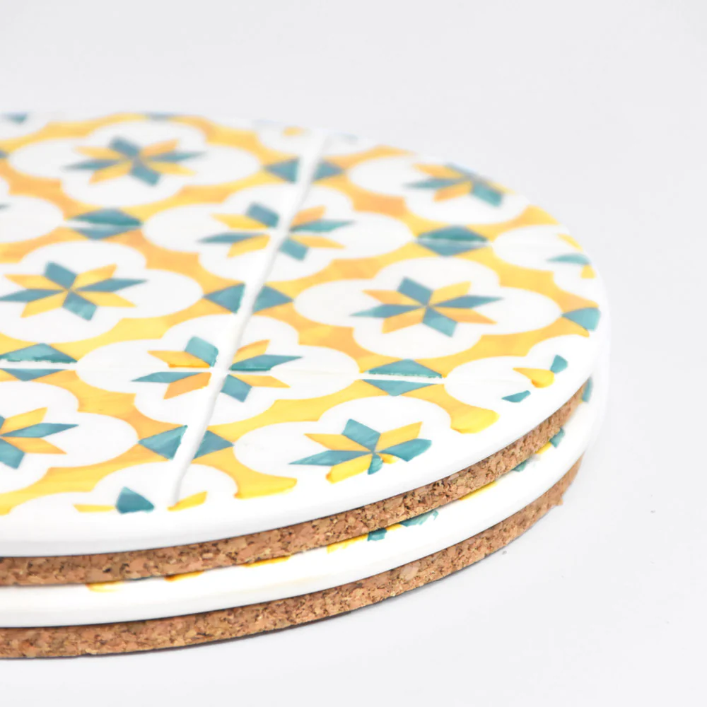 Dessous de plat | Jaune & Vert Azulejos - Image 3