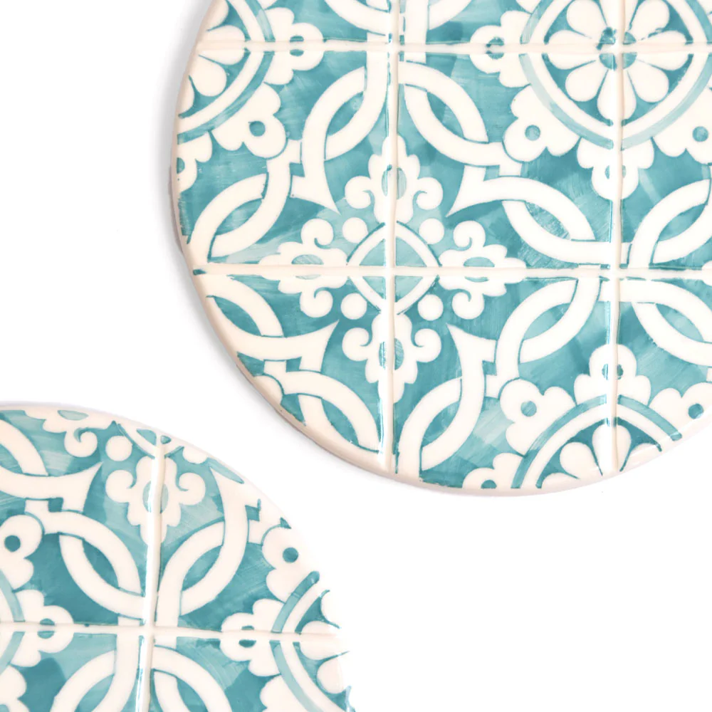 Dessous de plat | Vert d'eau Azulejos - Image 3