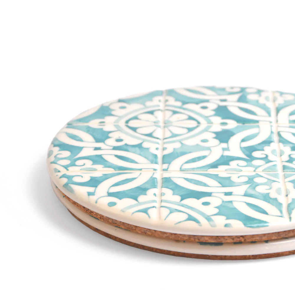 Dessous de plat | Vert d'eau Azulejos - Image 4