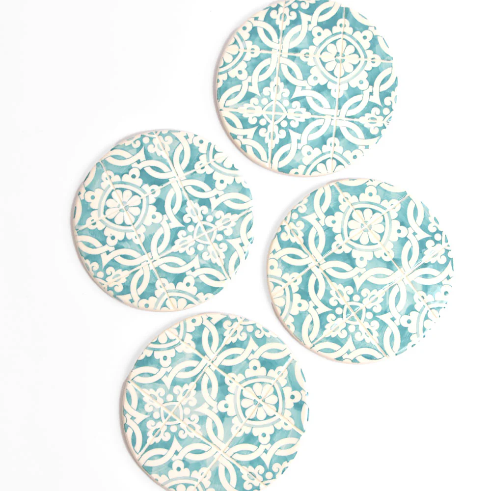 Dessous de plat | Vert d'eau Azulejos - Image 5