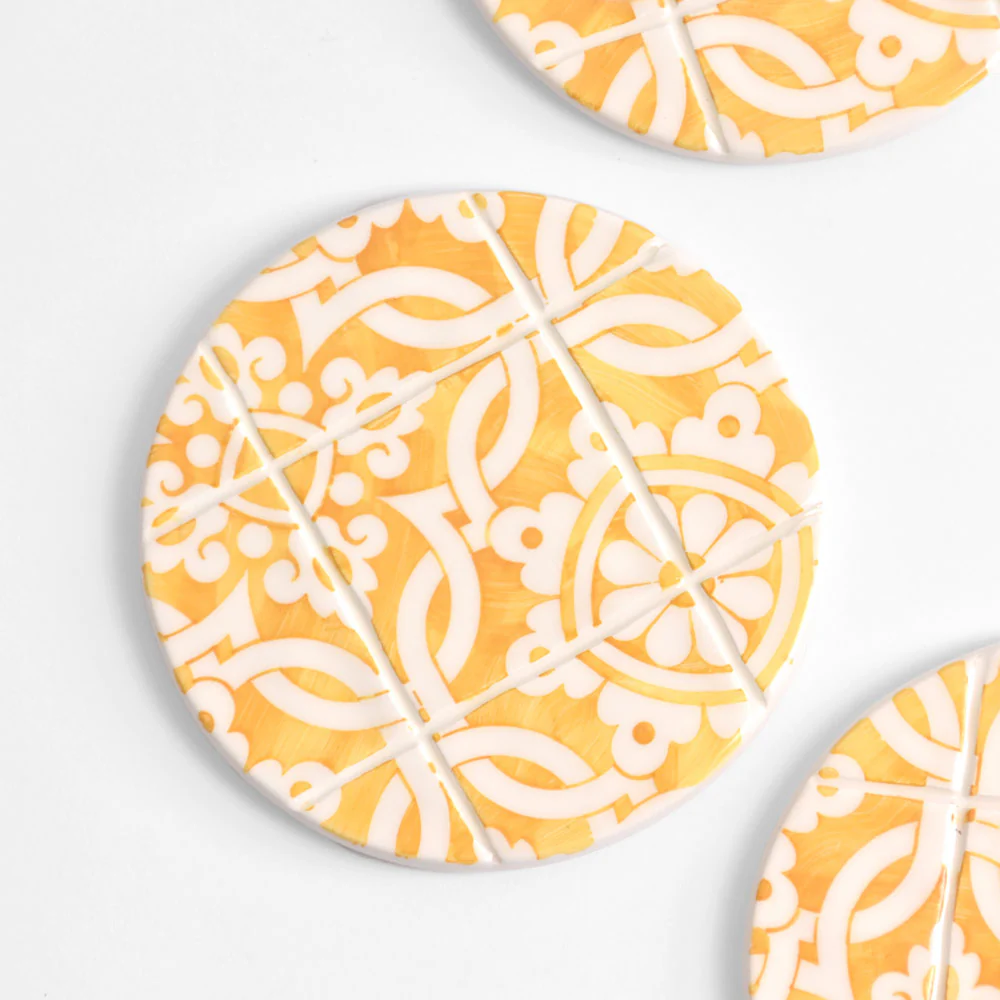 Dessous de verre | Jaune Azulejos - Image 3