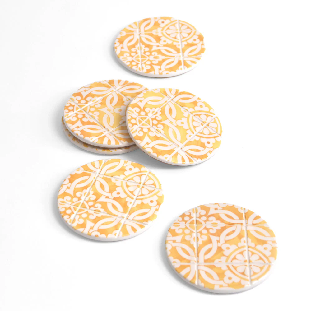 Dessous de verre | Jaune Azulejos - Image 4