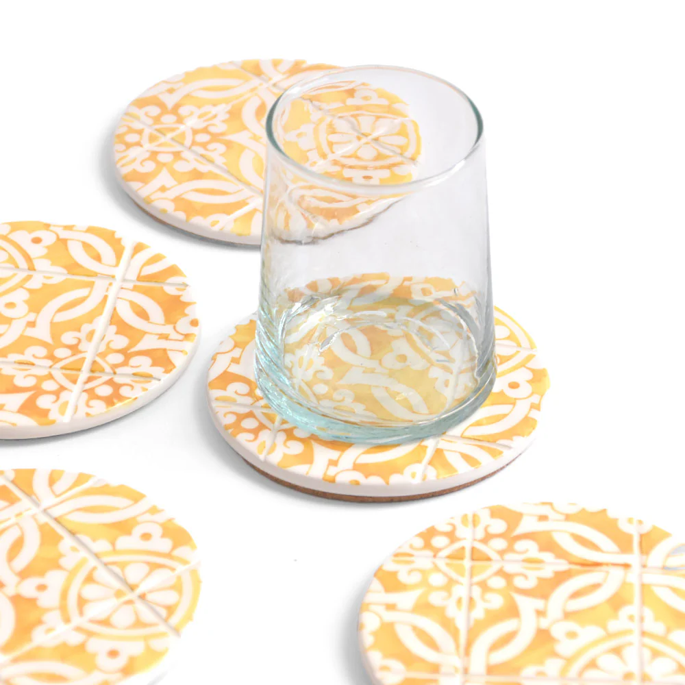 Dessous de verre | Jaune Azulejos - Image 5