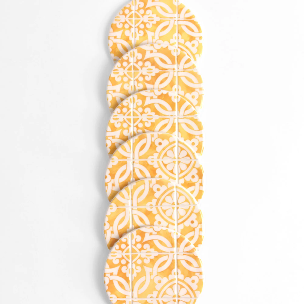 Dessous de verre | Jaune Azulejos - Image 7