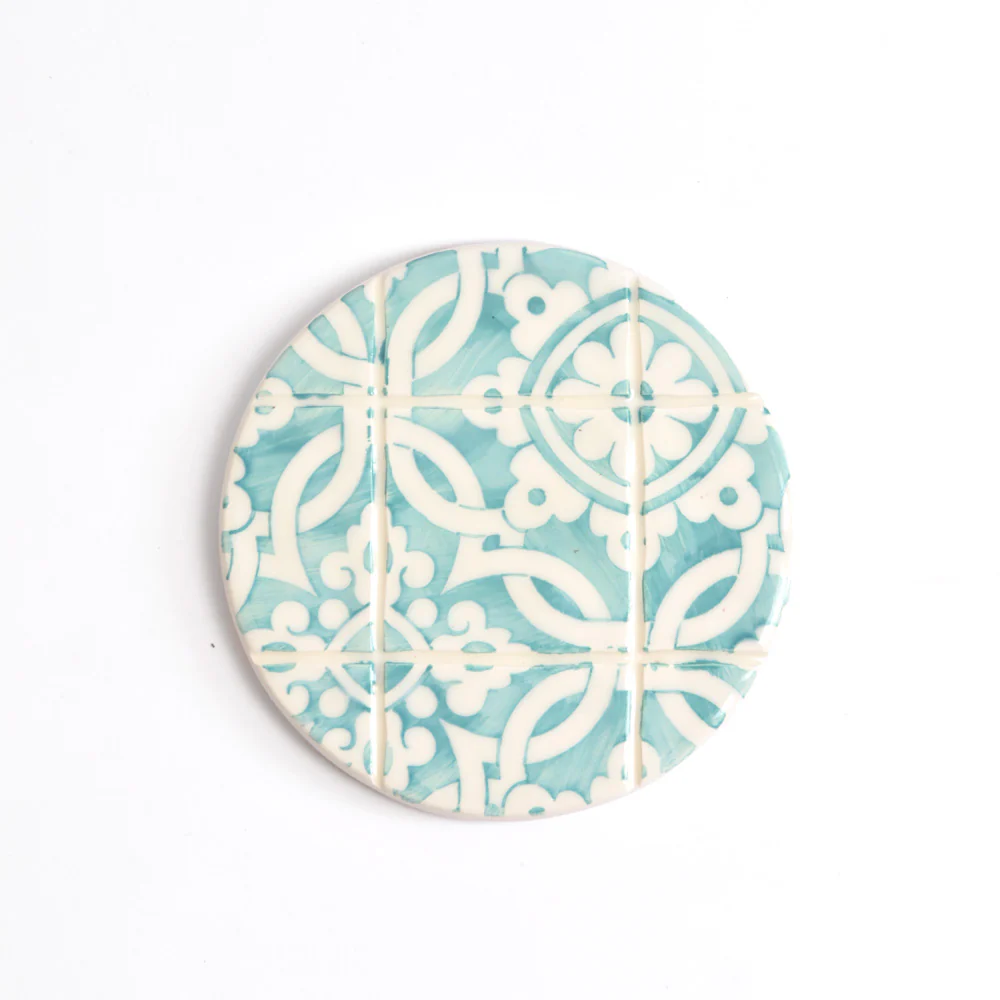 Dessous de verre | Vert d'eau Azulejos - Image 7