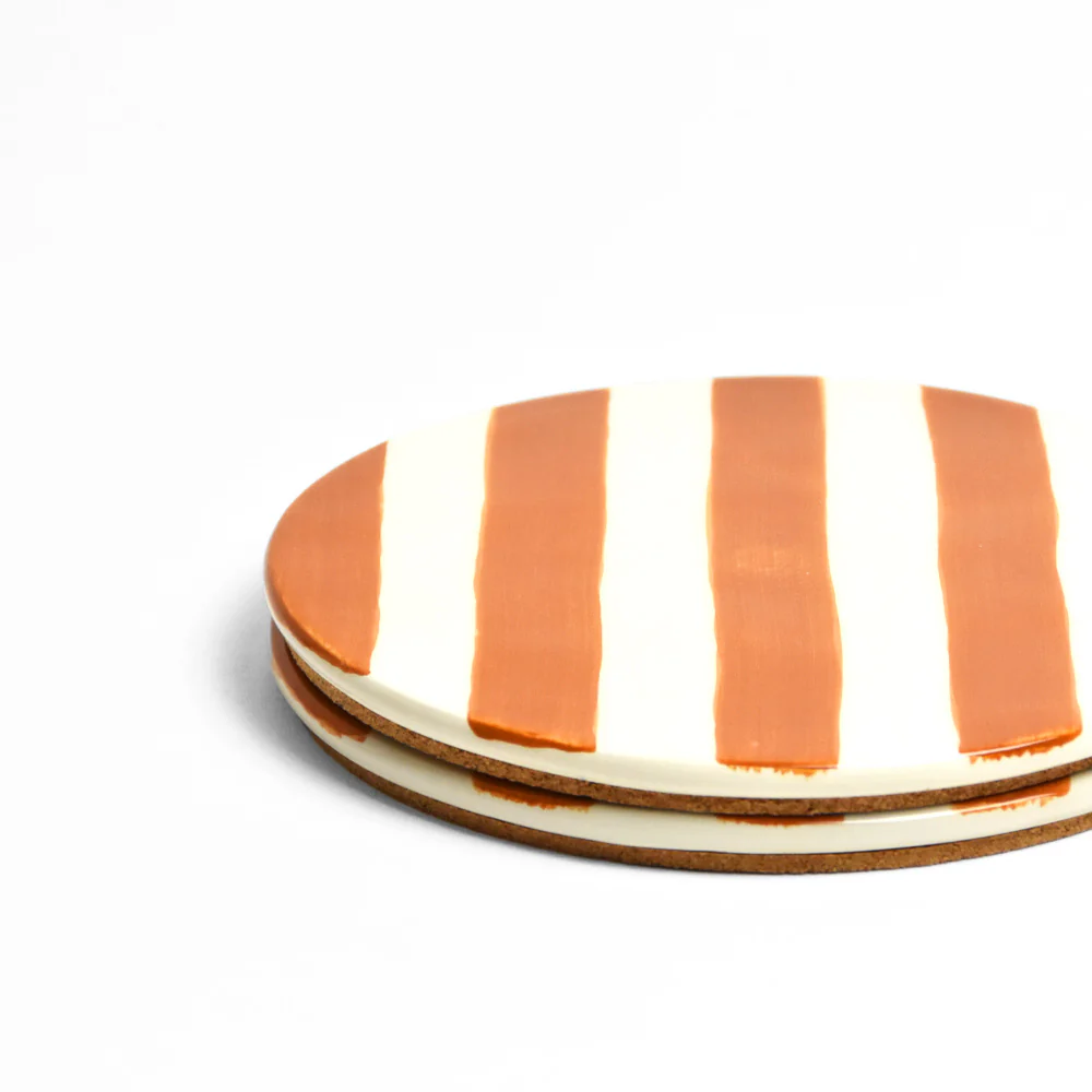 Dessous de plat | Terracotta Linhas - Image 5