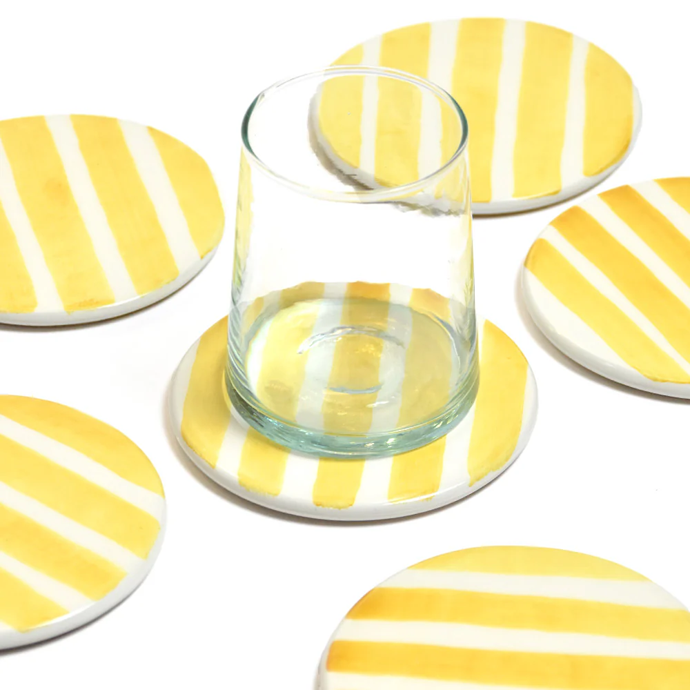 Dessous de verre | Jaune Linhas - Image 7