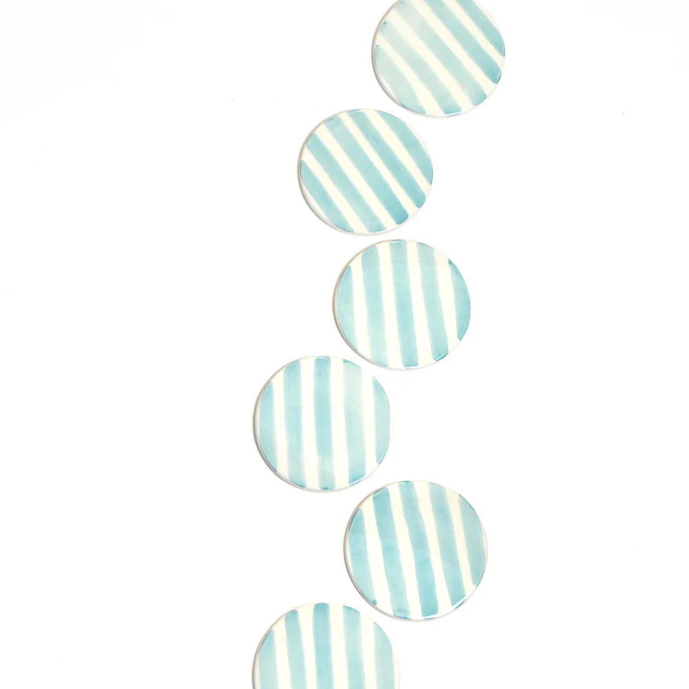 Dessous de verre | Vert d'eau Linhas - Image 5