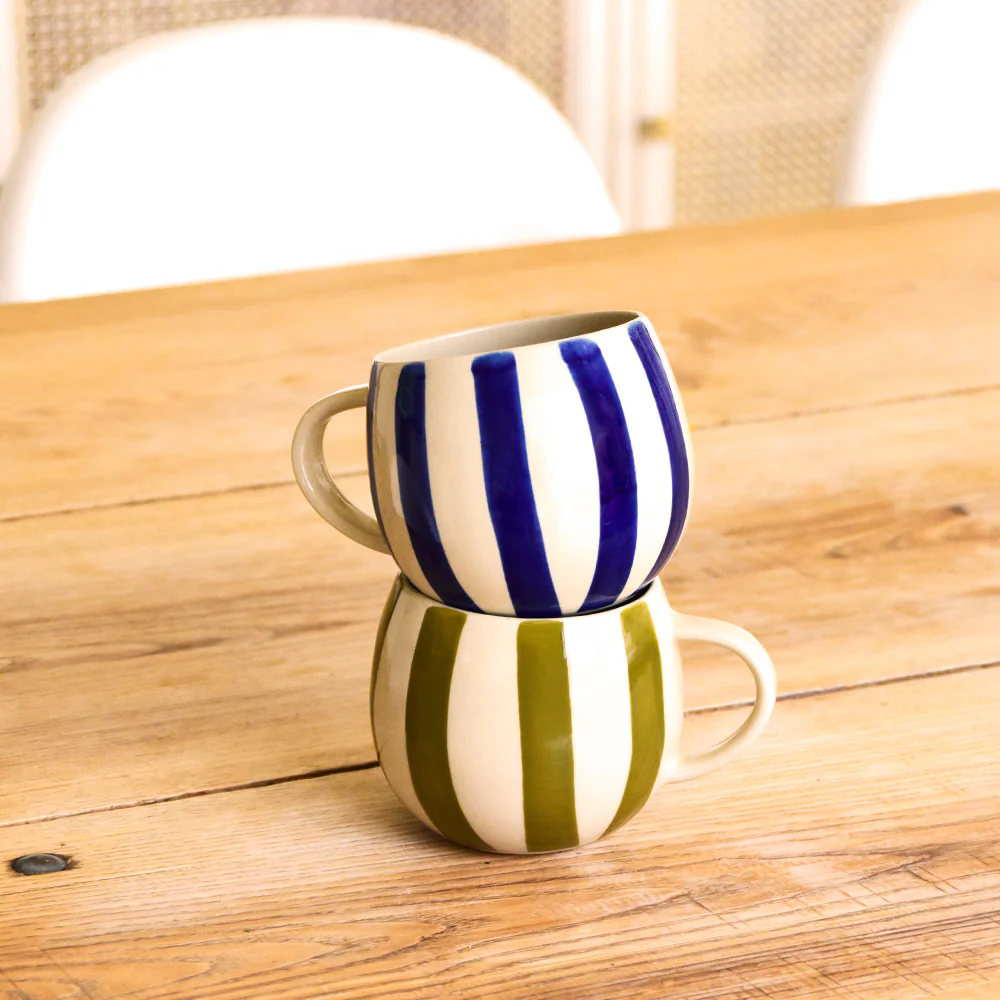 Grand Mug | Bleu Linhas - Image 7