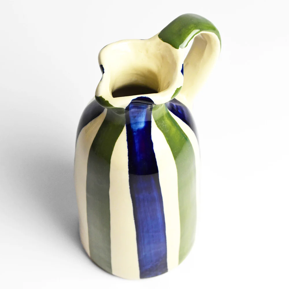Petit pichet | Bleu & Vert Linhas - Image 4