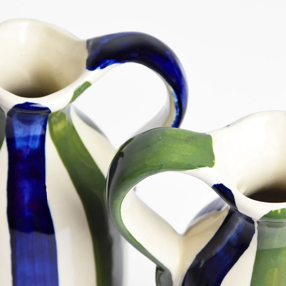 Petit pichet | Bleu & Vert Linhas - Image 5