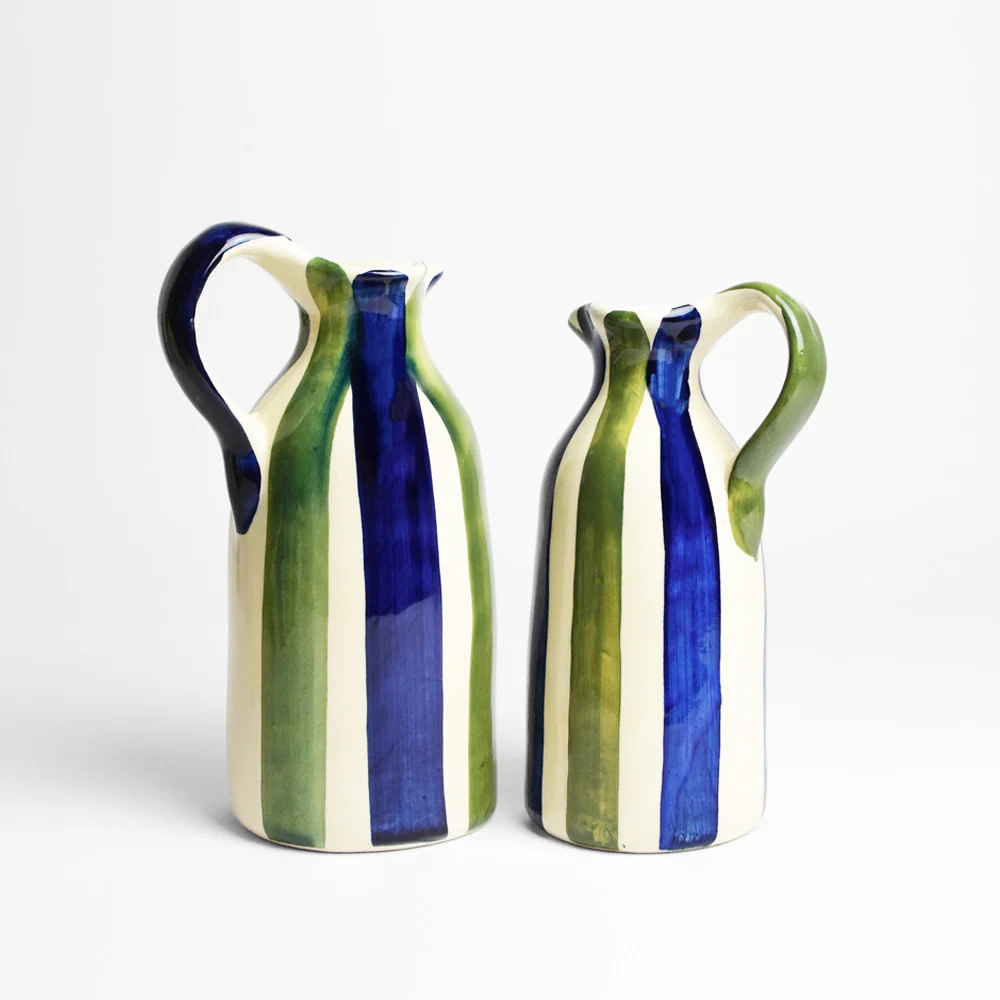 Petit pichet | Bleu & Vert Linhas - Image 6