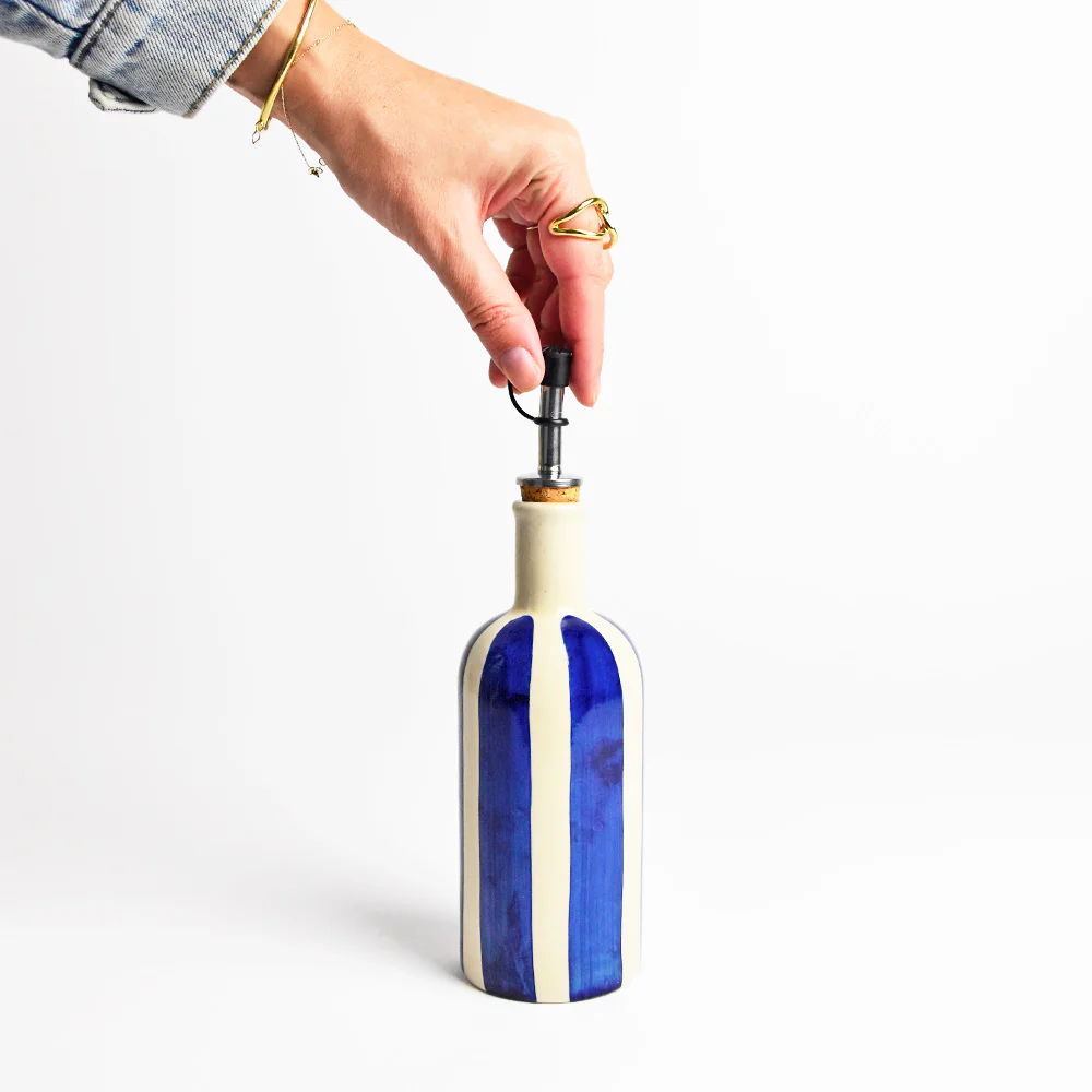 Petite bouteille d'huile | Bleu Linhas - Image 6