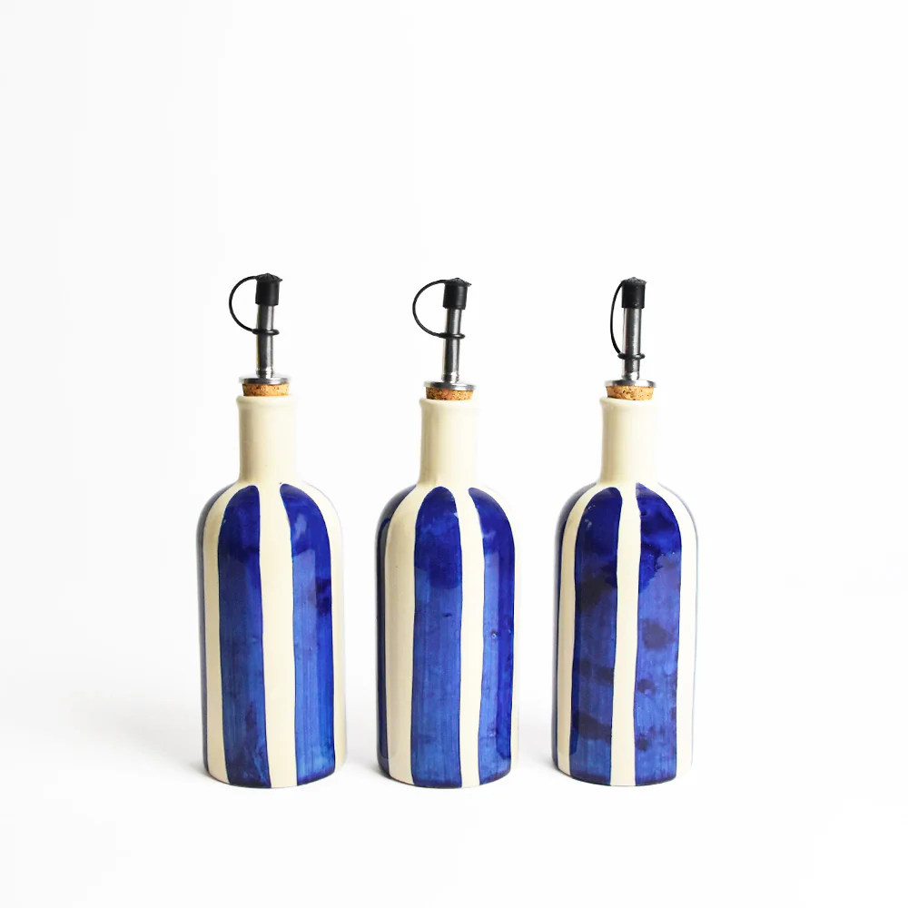 Petite bouteille d'huile | Bleu Linhas - Image 7