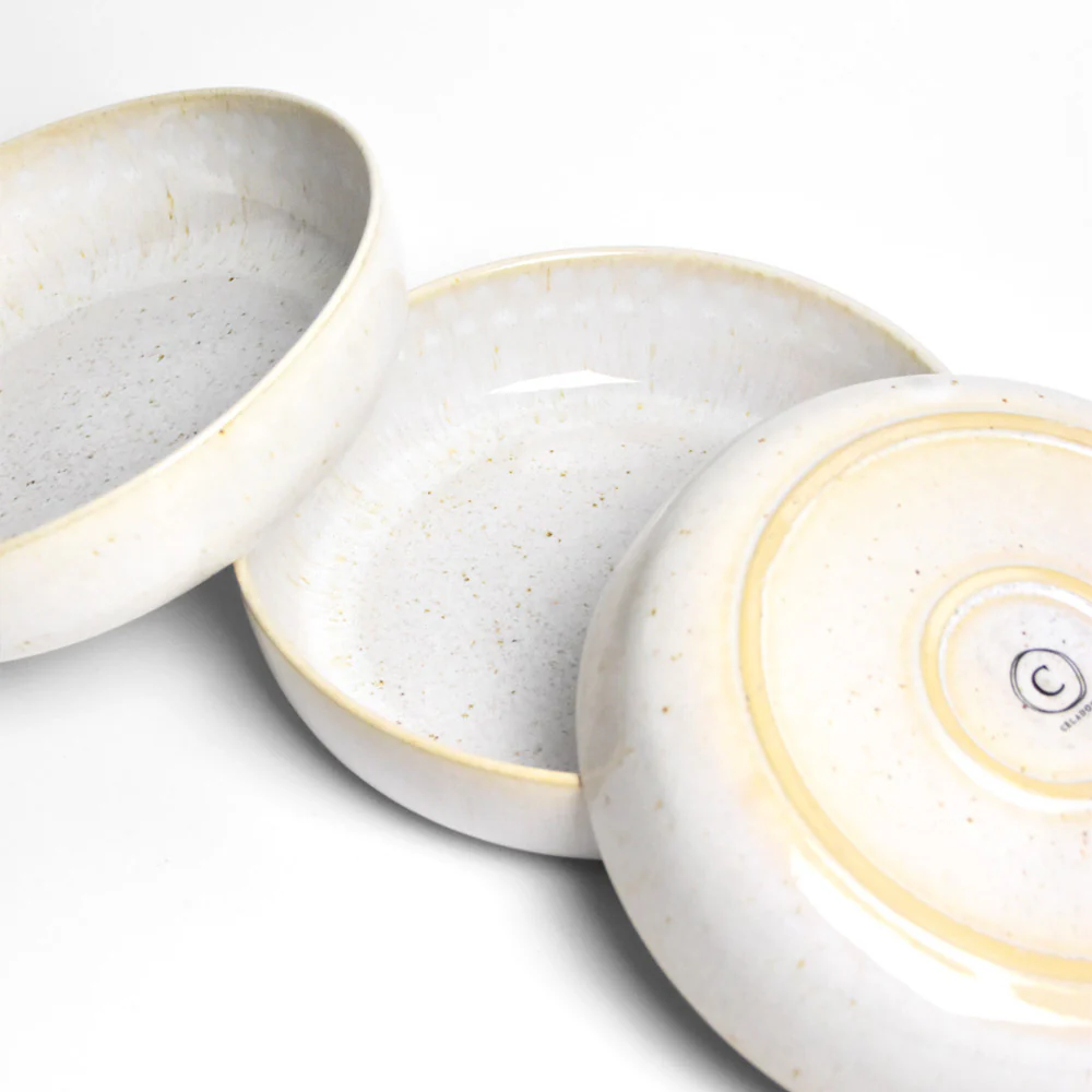 Plat de service rond | Blanc audacieux - Image 4