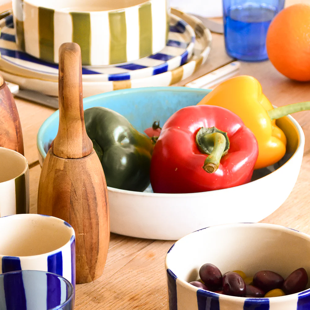 Plat de service rond | Bleu água - Image 3