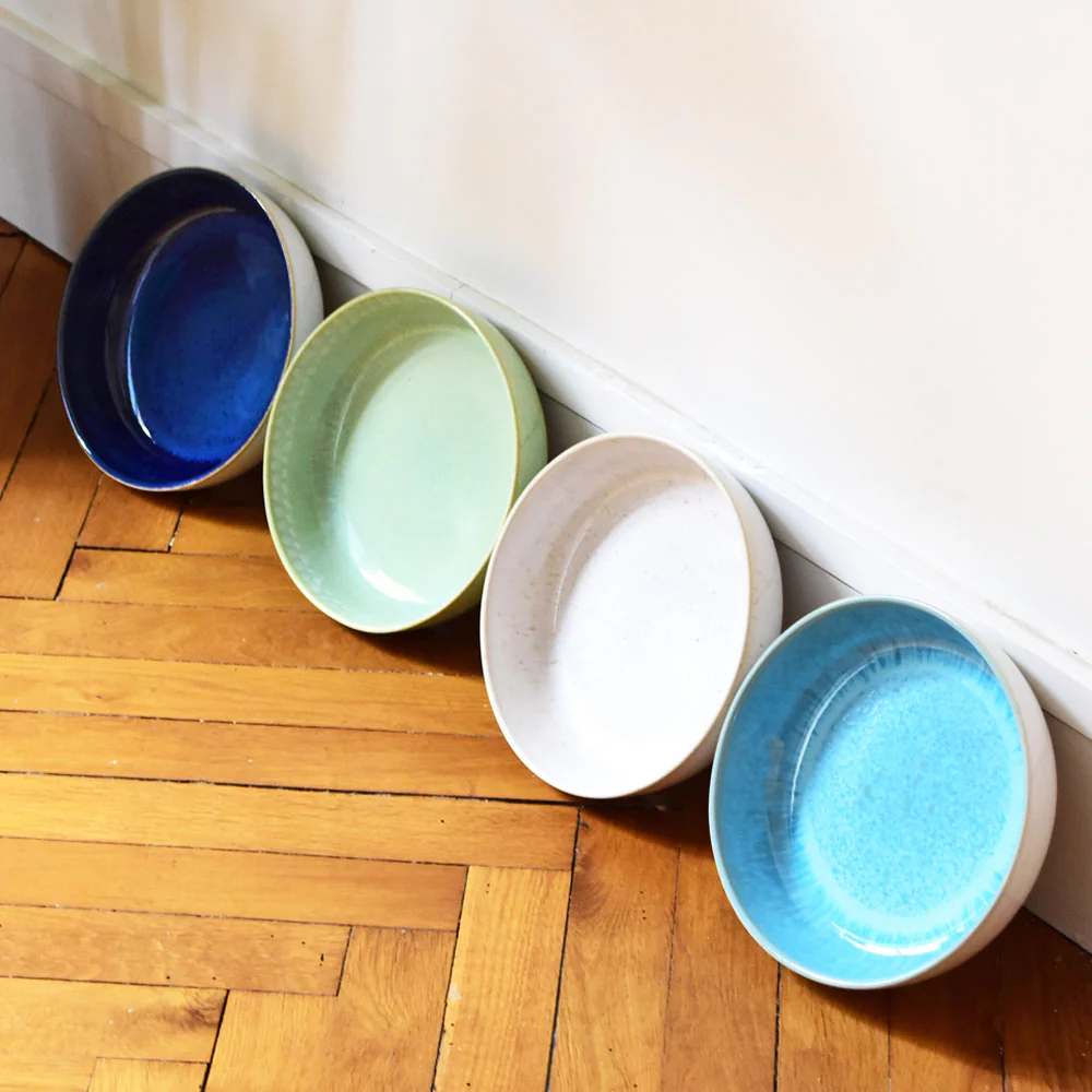 Plat de service rond | Bleu água - Image 5