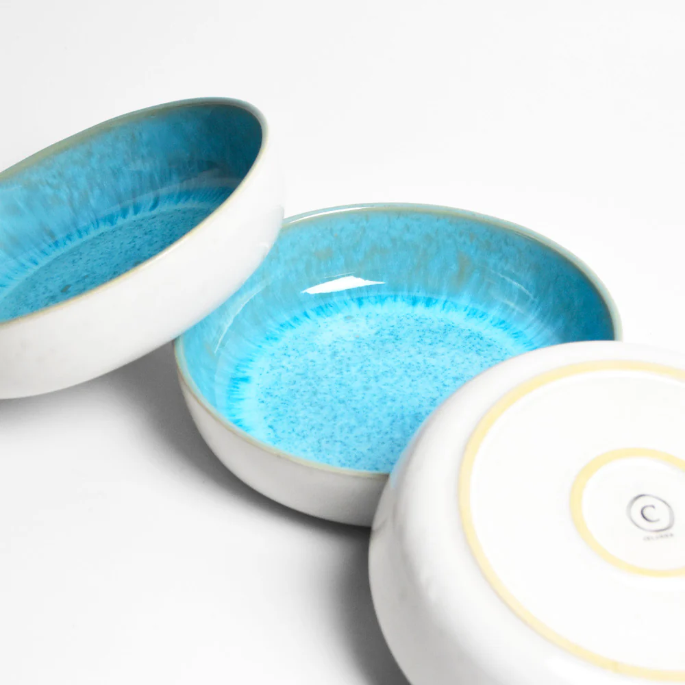 Plat de service rond | Bleu água - Image 6