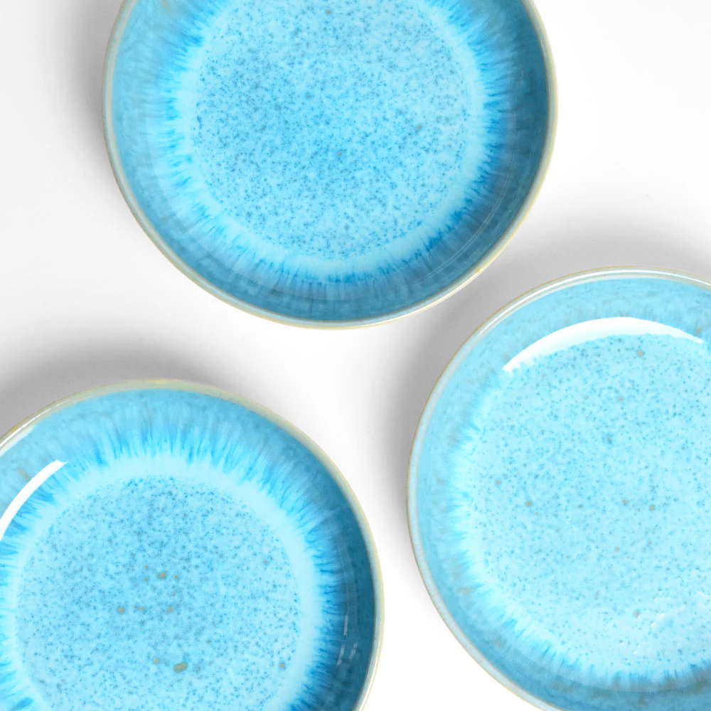 Plat de service rond | Bleu água - Image 8