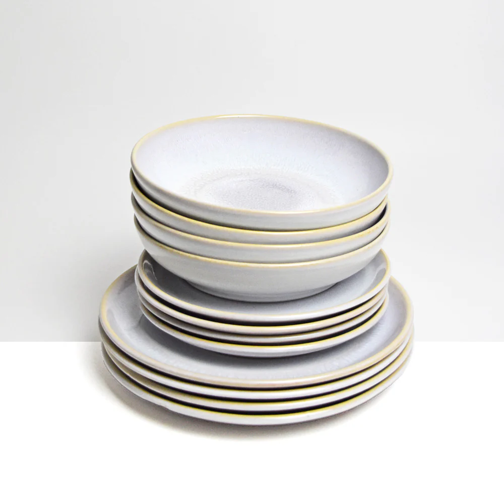 Service pour 4 | Blanc nacré - Image 3