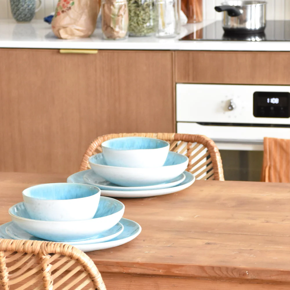 Service pour 2 | Bleu água - Image 3